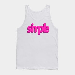 Simple (3D pink) Tank Top